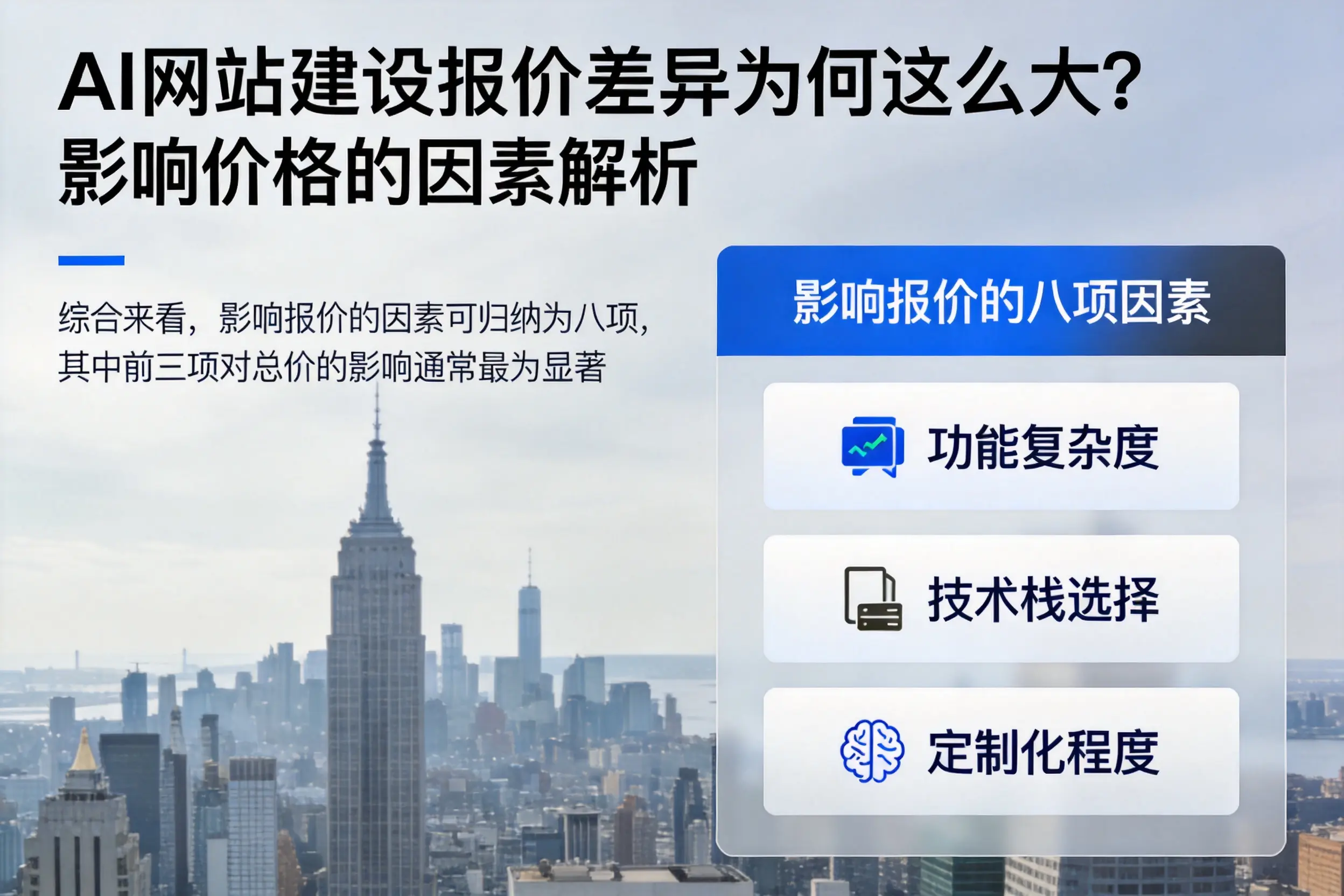 丹东AI网站建设报价差异为何这么大？影响价格的因素解析
