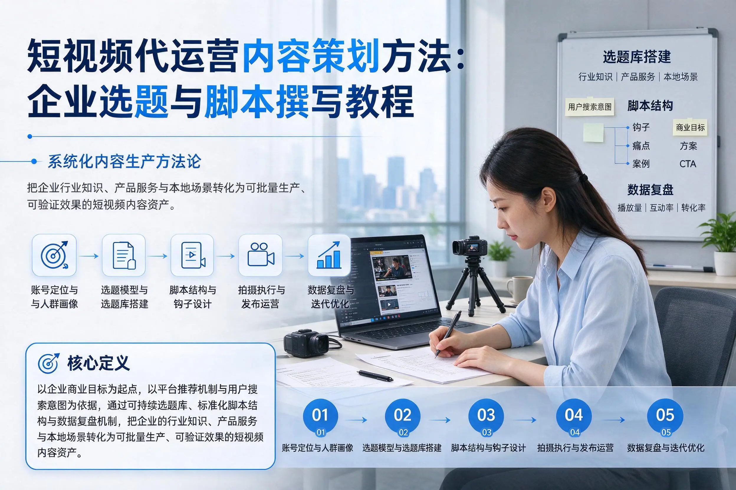 短视频代运营内容策划方法：丹东企业选题与脚本撰写教程