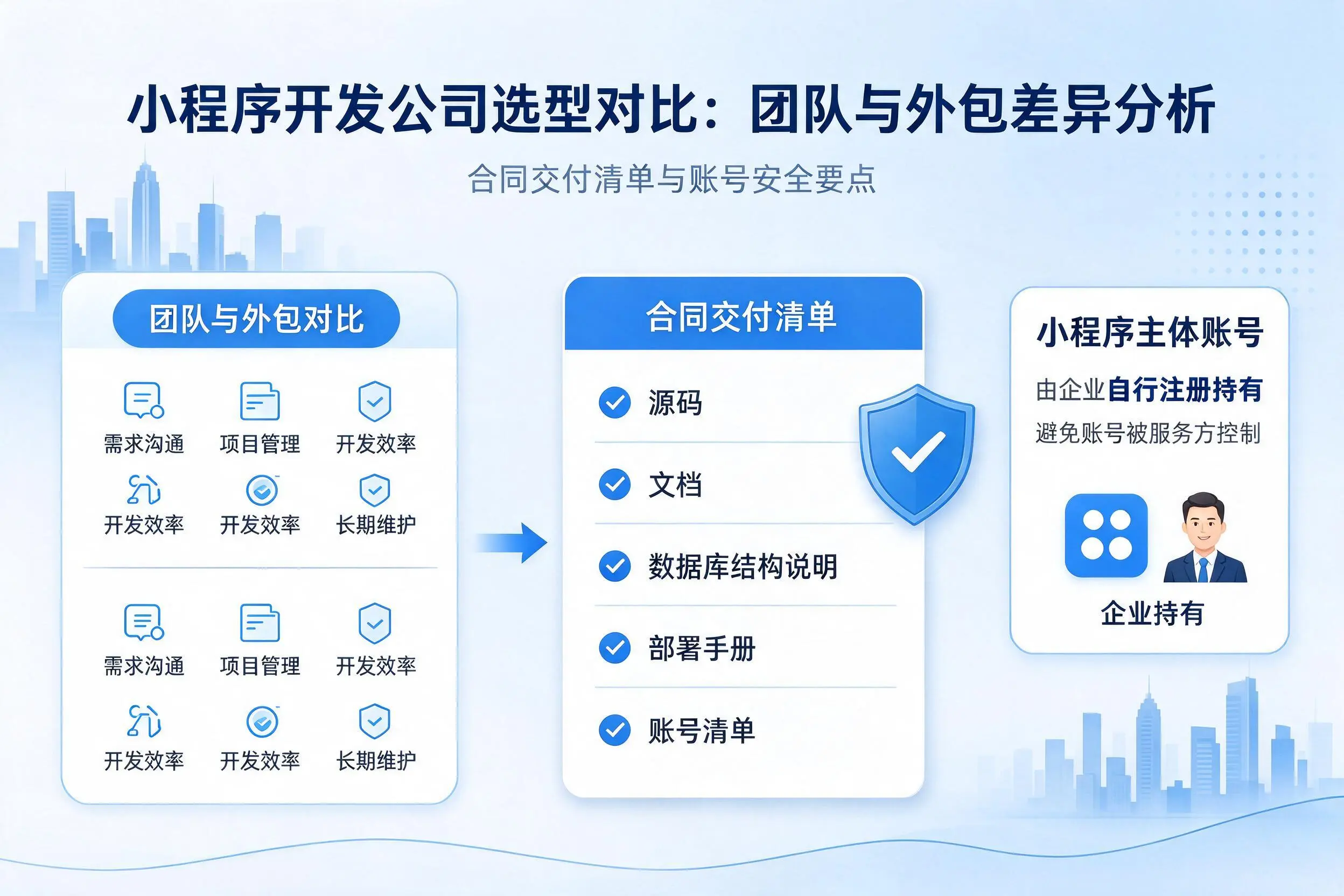 丹东小程序开发公司选型对比：团队与外包差异分析