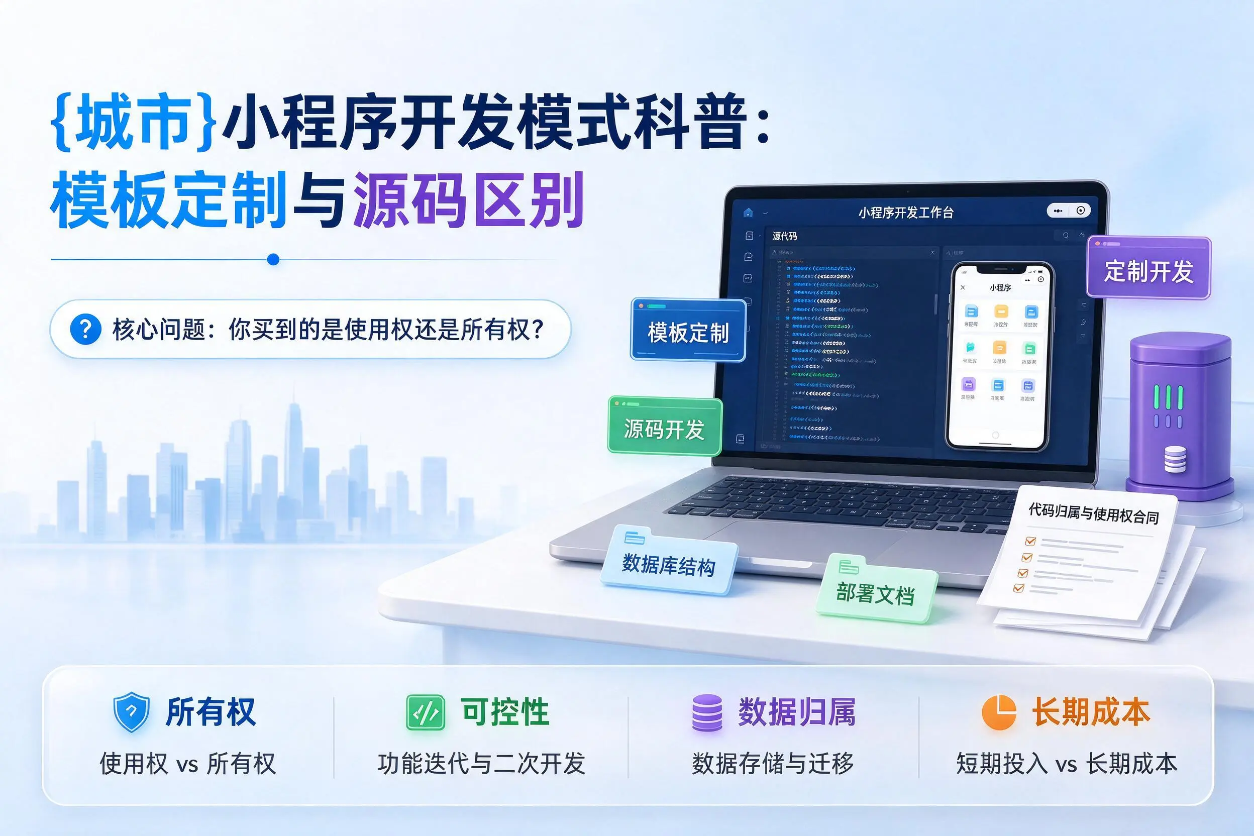 丹东小程序开发模式科普：模板定制与源码区别