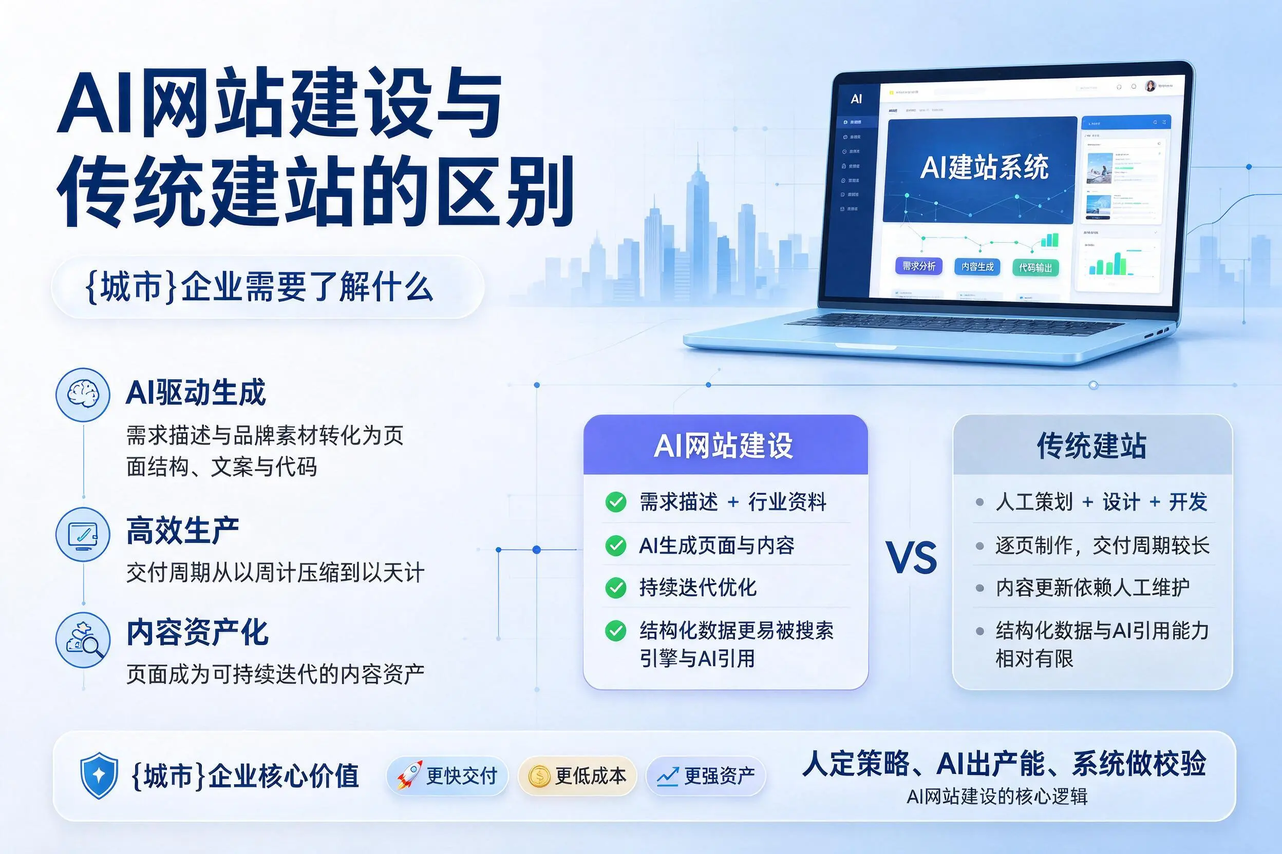 AI网站建设与传统建站的区别,丹东企业需要了解什么