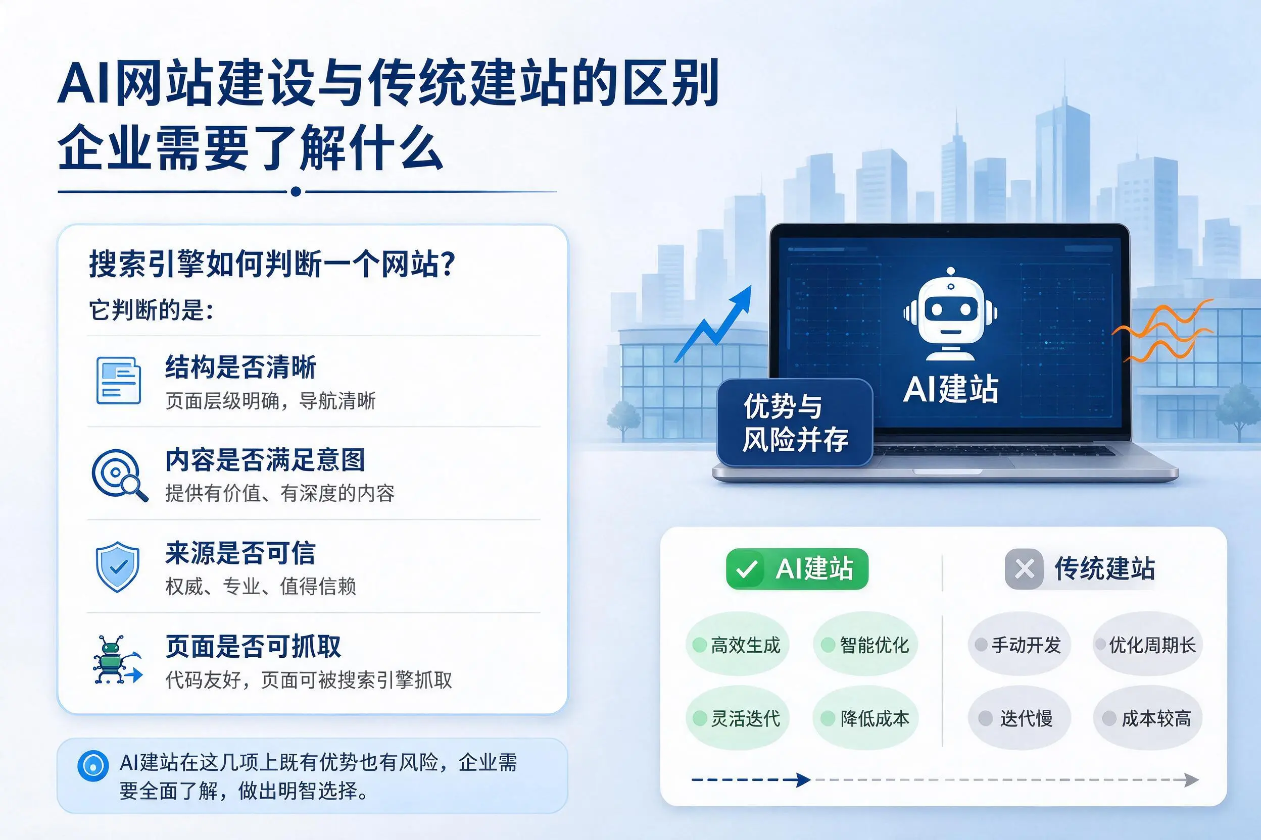 AI网站建设与传统建站的区别,丹东企业需要了解什么
