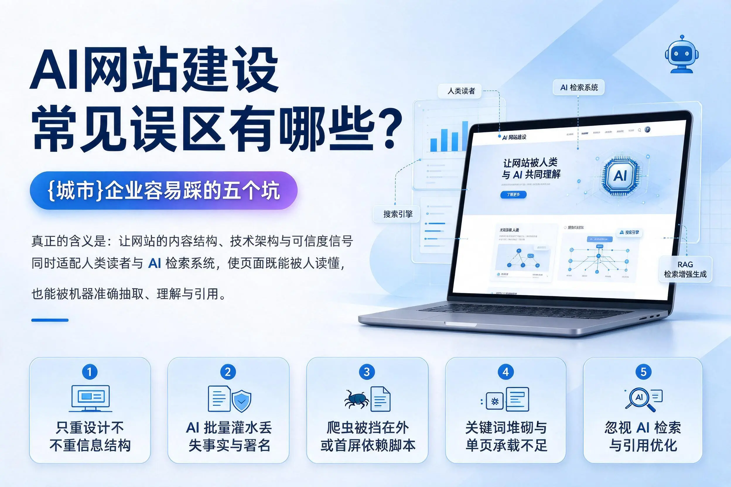 AI网站建设常见误区有哪些？丹东企业容易踩的五个坑
