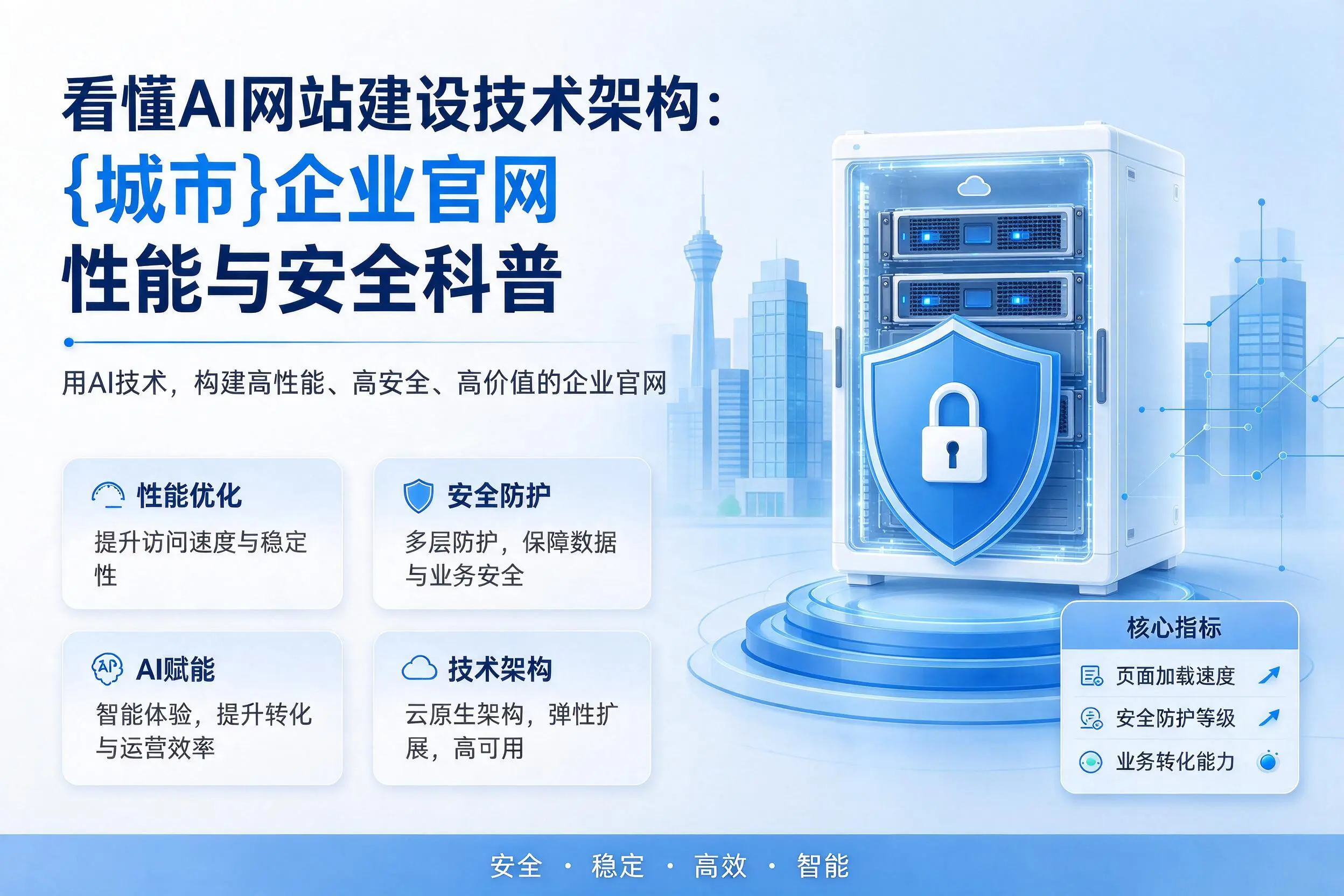 看懂AI网站建设技术架构：丹东企业官网性能与安全科普