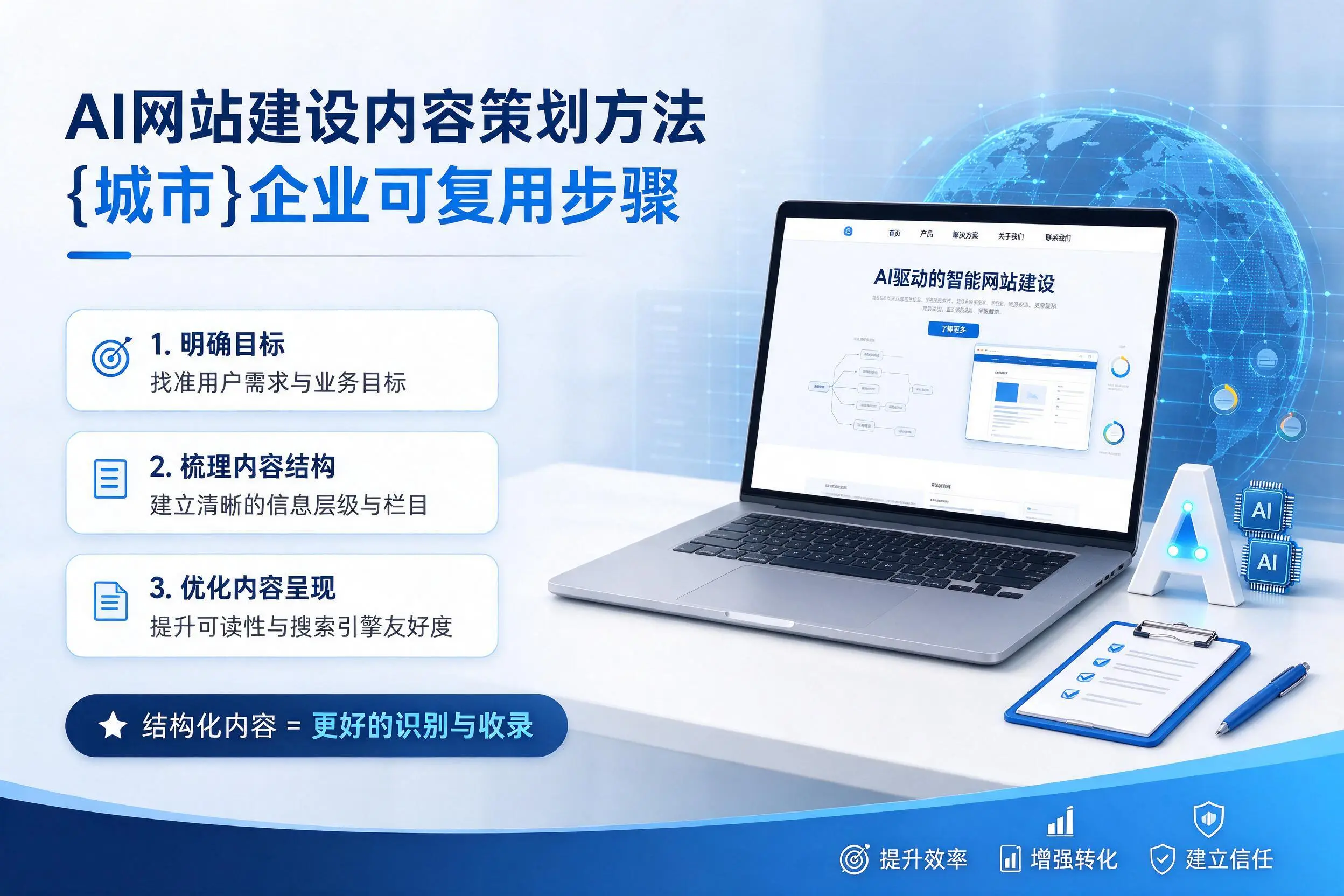 AI网站建设内容策划方法，丹东企业可复用步骤