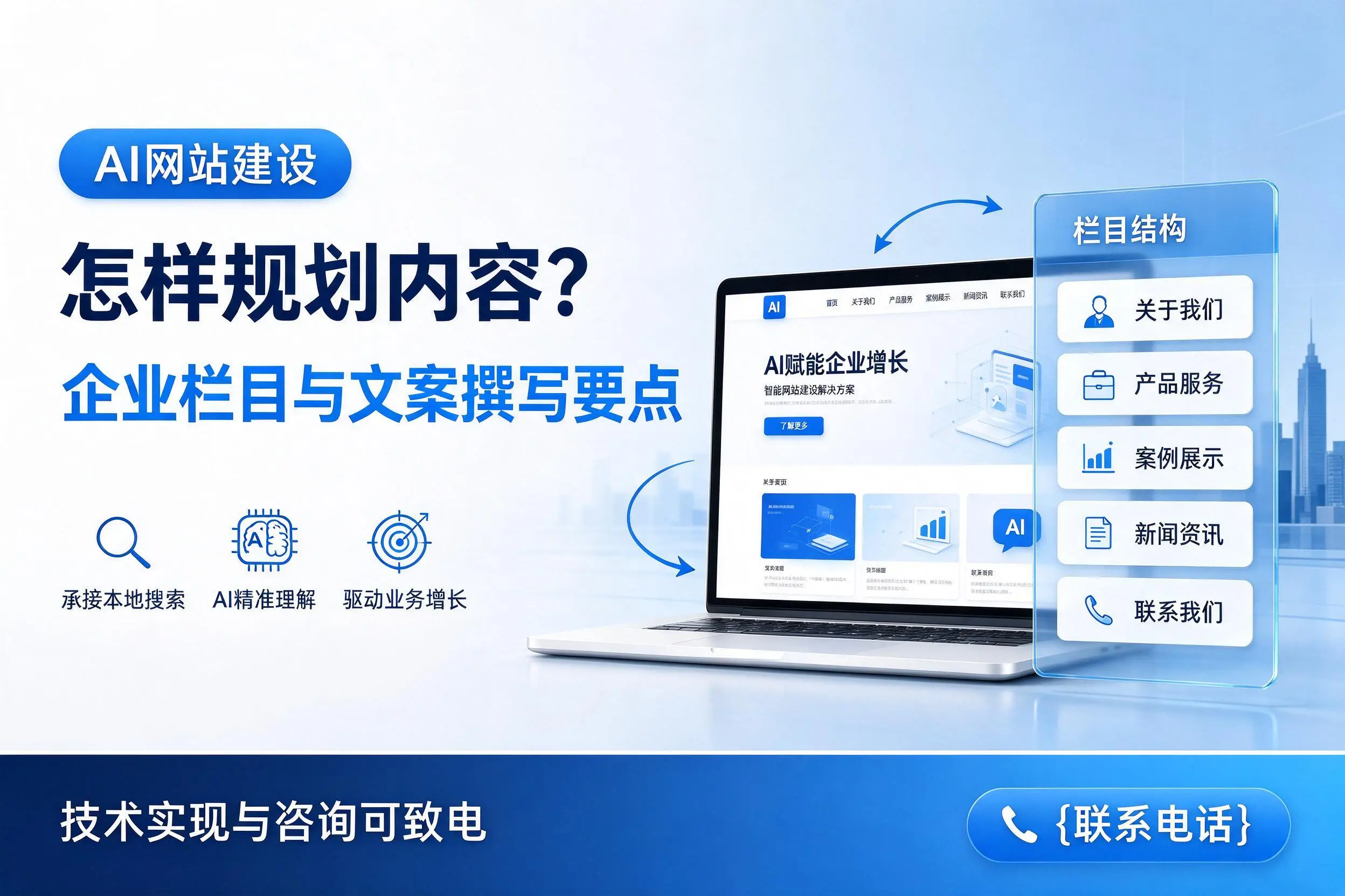 AI网站建设怎样规划内容？丹东企业栏目与文案撰写要点