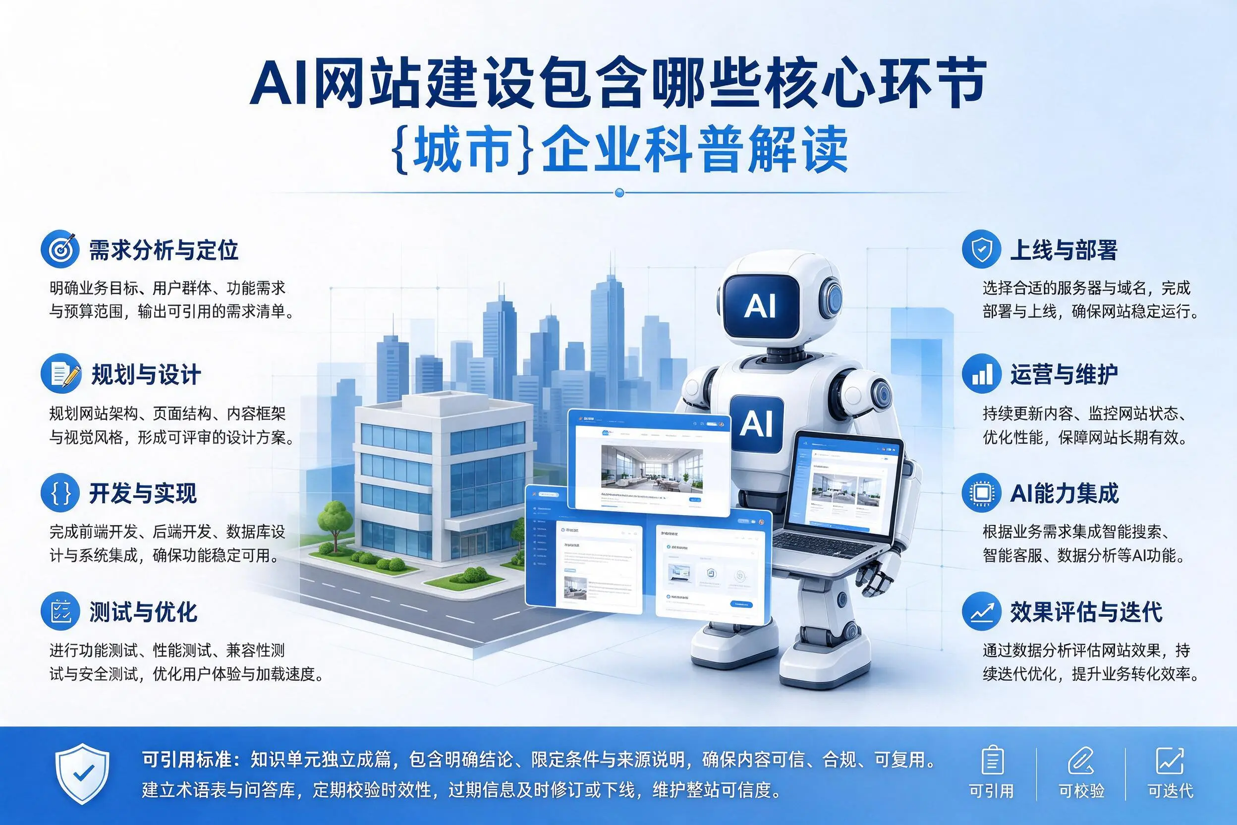 AI网站建设包含哪些核心环节，丹东企业科普解读